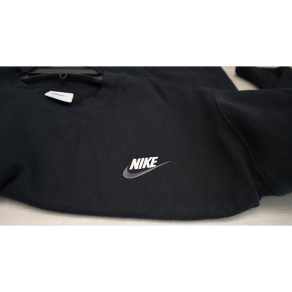 Nike BV2662 015 Men's Sz M Black Sportswear Club Fleece Crewneck Sweatshirt - Picture 3 of 7